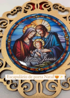 Escapulário de Porta Dourado Natal