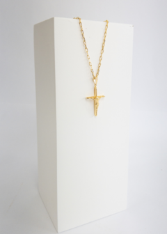 Corrente Elo Oval Crucifixo Vazado - comprar online