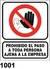 Cartel Seguridad Linea Prohibicion 40 X 45 - Alto Impacto 0.8 Mm