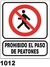 Imagen de Cartel Seguridad Linea Prohibicion 22 X 28 - Alto Impacto 0.8 Mm