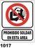 Cartel Seguridad Linea Prohibicion 22 X 28 - Alto Impacto 0.8 Mm - tienda online