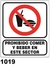 Cartel Seguridad Linea Prohibicion 22 X 28 - Alto Impacto 0.8 Mm