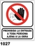 Cartel Seguridad Linea Prohibicion 40 X 45 - Alto Impacto 0.8 Mm - D&G Seguridad Industrial