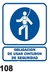 Cartel Seguridad Linea Obligación 22 X 28 - Alto Impacto 0.8 Mm