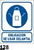 Cartel Seguridad Linea Obligación 22 X 28 - Alto Impacto 0.8 Mm