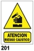 Cartel Seguridad Linea Advertencia 40 X 45 - Alto Impacto 0.8 Mm