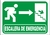 Cartel Seguridad Linea Evacuacion 30 X 40 Cm - Alto Impacto 0.8 Mm