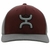 GORRA HOOEY MAROON/GREY 6 PANEL FLEXFIT WITH GREY/BLACK HOOEY LOGO L/XL