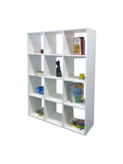 Librero Organizador Multiusos Blanco 12 cubos