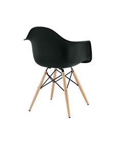 Silla Minimalista Eames Descansabrazos Negra en internet