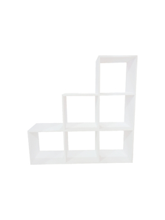 Librero Organizador Multiusos Blanco - 6 Cubos Escalonado - comprar en línea