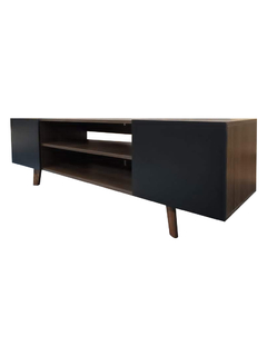 Mueble TV Polo Negro y Nogal 70 pulgadas - 170 cm en internet