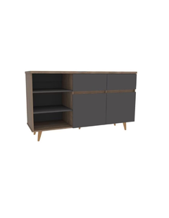 Credenza Bufetera Salem Nogal y Gris - comprar en línea