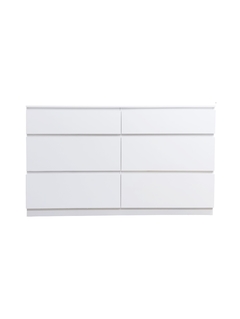 Cajonera Minimalista Blanca Polo 6 Cajones