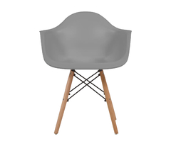 Silla Minimalista Eames Descansabrazos Gris