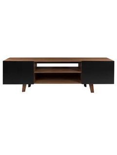 Mueble TV Polo Negro y Nogal 70 pulgadas - 170 cm