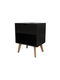 Buró Estilo Nórdico Polo Negro 1 Cajón - comprar en línea