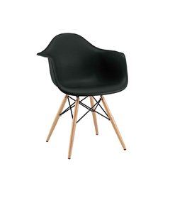 Silla Minimalista Eames Descansabrazos Negra - comprar en línea