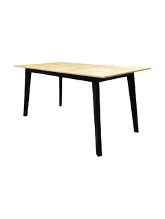 Mesa Comedor Minimalista Estilo Nórdico Pino y Negro 4-6 personas - comprar en línea