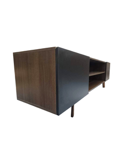 Mueble TV Polo Negro y Nogal 70 pulgadas - 170 cm - tienda en línea