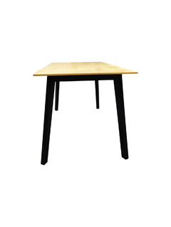 Mesa Comedor Minimalista Estilo Nórdico Pino y Negro 4-6 personas - POLODESIGNSMX