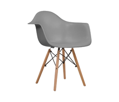 Silla Minimalista Eames Descansabrazos Gris - comprar en línea