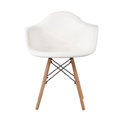 Silla Minimalista Eames Descansabrazos Blanca - comprar en línea