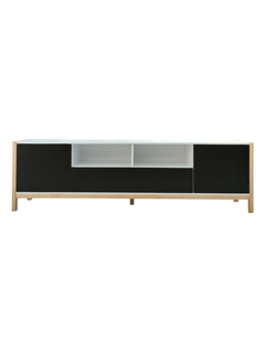 Mueble TV Basalto Blanco y Negro 60 pulgadas - 150 cm