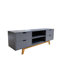 Mueble TV Bolonia Madera y Gris - 155 cm / 60 pulgadas en internet