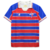 Camisa Fortaleza Leão do Pici  para temporada de 2023 nas cores predominante Azul, Vermelho e Branco com a gola em Polo escudo emborrachado no lado esquerdo do peito.