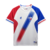 Camisa de futebol Fortaleza da temporada 23/24. O escudo do Fortaleza é aplicado em patch no lado esquerdo do peito, com um relevo que destaca o orgulho de ser tricolor.