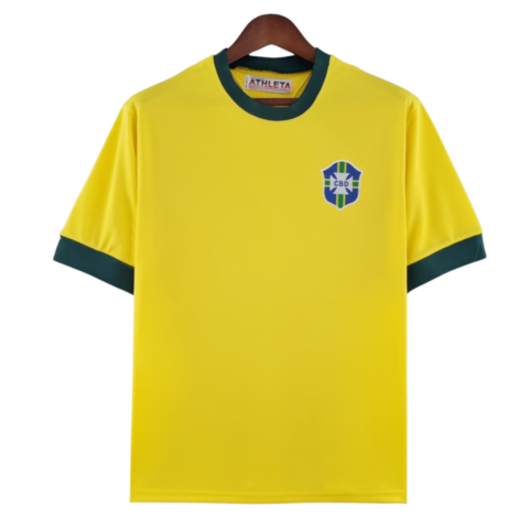 Camisa Retrô Seleção do Brasil I 1998 Masculina Modelo Fan Amarela