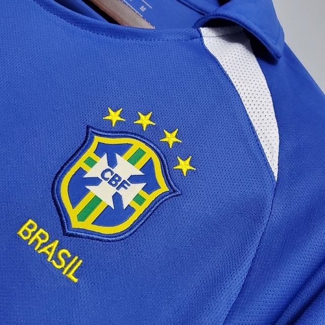 Camisa Brasil Home Retrô Copa do Mundo 2002 - Amarela