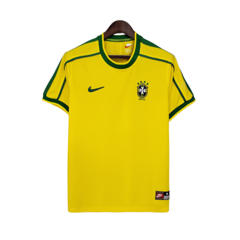 Nike Seleção Brasileira 2022 Infantil Kit Amarelo de Camisa e sho