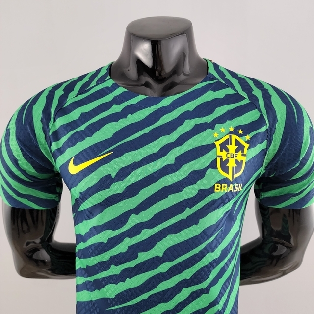 Camiseta do Brasil Nike Pré-Jogo - Infantil em Promoção