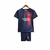 Conjunto Infantil PSG- Kit infantil PSG-Azul-Home-1-i-Shorts e Camisa-Nike-Qatar-Camisa Mbappe-2023-23/24-oficial-original-Paris Saint Germain