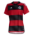 Camisa de futebol Clube de Regatas Flamengo 23/24 feminina nas cores vermelha e preta. Essa camisa é feita com material de alta qualidade, tecido leve e respirável, bordado com o escudo do clube e o logo da Adidas, costura reforçada e modelagem feminina q