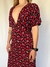 VESTIDO FLOREADO NEGRO Y ROJO ZARA T.M - comprar online