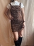 VESTIDO ANIMAL PRINT MARRON CON ESPALDA ABIERTA MIA CRUZ T.U