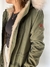 PARKA VERDE OLIVA CON PIEL ROSA ADENTRO HOLLISTER T.XS - findeferia