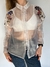 Imagen de CAMISA DE ORGANZA BLANCA CON APLIQUES BORDADO FLORES ZARA T.M