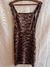 VESTIDO ANIMAL PRINT MARRON CON ESPALDA ABIERTA MIA CRUZ T.U - tienda online