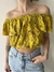 TOP AMARILLO FLOREADO STRAPLESS T.U en internet