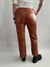 PANTALON ECOCUERO RECTO CAMEL BERNA T.0 - tienda online