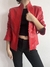 CAMPERA BIKER ROJA DE CUERO LOPEZ TAIBO T.S - comprar online