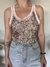 TOP MUSCULOSA ROSA TUL CON MOSTACILLAS FLORES • MARIA VAZQUEZ T.1 - comprar online