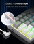 Imagem do REDRAGON Fizz K617 RGB USB Mini Teclado Mecânico para Jogos Interruptor Vermelho 61 Teclas Cabo destacável com fio, portátil para viagens