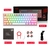 REDRAGON Fizz K617 RGB USB Mini Teclado Mecânico para Jogos Interruptor Vermelho 61 Teclas Cabo destacável com fio, portátil para viagens