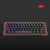 REDRAGON Fizz K617 RGB USB Mini Teclado Mecânico para Jogos Interruptor Vermelho 61 Teclas Cabo destacável com fio, portátil para viagens