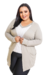 Conjunto Twin set SVZ Malha Viscolycra Plus Size. Caqui. 2 peças. G3